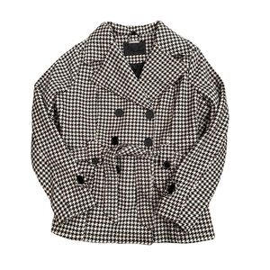 Black & white patterned pea Coat